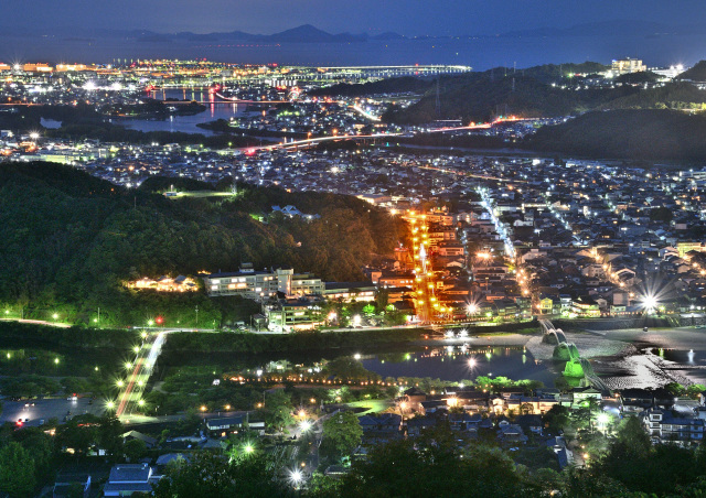 岩国城 夜景