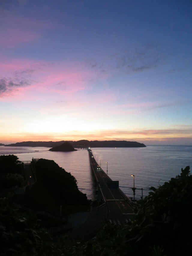 角島大橋 夕陽