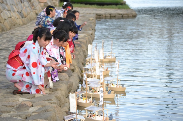 柳井川　八朔舟流し