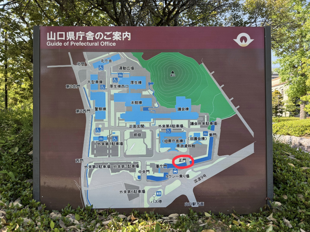 正門の位置