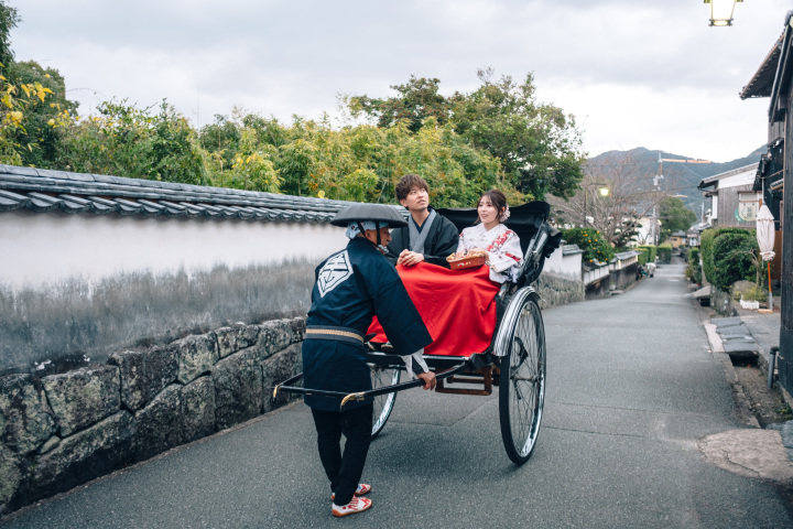 重要文化財でお抹茶&人力車体験