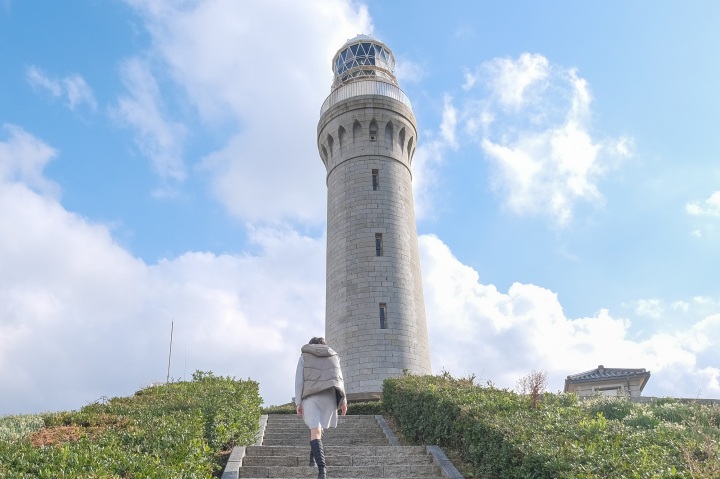 角島灯台ののぼり方