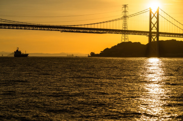 【夕景】関門橋