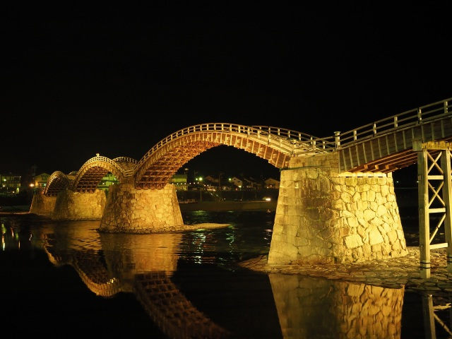錦帯橋　ライトアップ