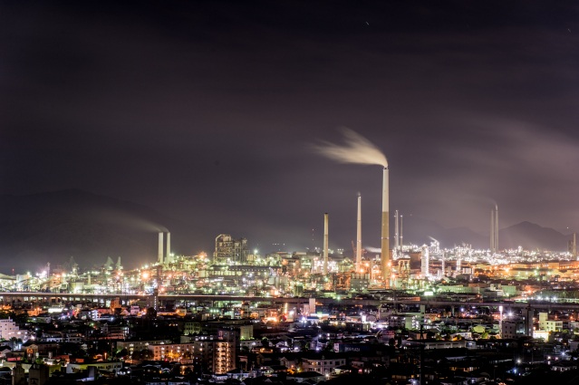 金剛山から見る工場夜景