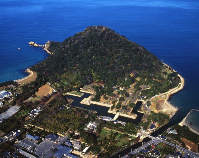 萩城跡上空図