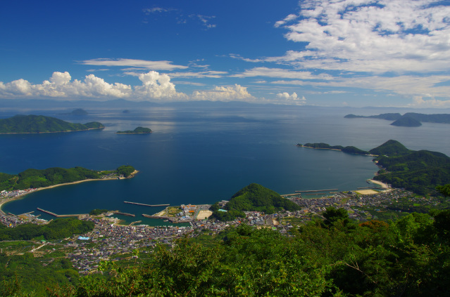 嵩山から見た安下庄