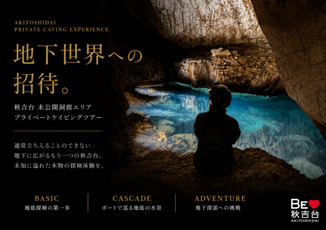 秋吉台洞窟未公開エリア プライベートケイビングツアー